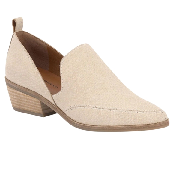 LUCKY BRAND Majzan Ivory Lizard Print Leather Slip On Loafers - Picture 1 of 14